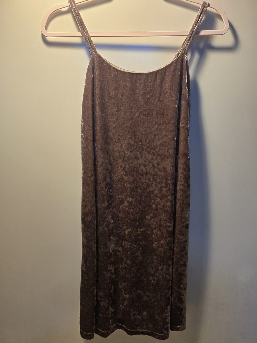 Lush Nordstrom Dress Size S Mauve Crush Velvet Strappy Mini Lined Party Y2K 90s
